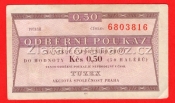 0,50 Tkčs - Tuzexová poukázka 1973/ III
