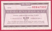 0,50 Tkčs - Tuzexová poukázka 1986/II