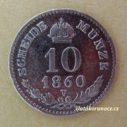 10 krejcar 1860 V