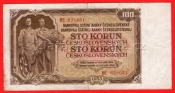 100 Kčs 1953 BE-ruský číslovač