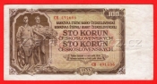 100 Kčs 1953 CH-ruský číslovač