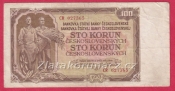 100 Kčs 1953 CR-ruský číslovač