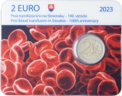 2023 - 2€ První transfúze krve na Slovensku sběratelská karta