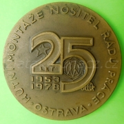 25 let Hutních montáží Ostrava - bronzová