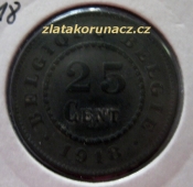 Belgie - 25 centimes 1918