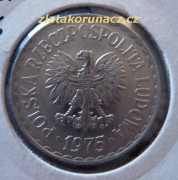 Polsko - 1 zloty 1975 s mincovnou