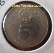 Maďarsko - 5 forint 1980