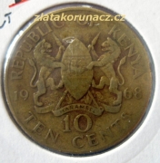 Keňa - 10 cent 1968