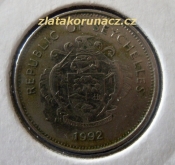 Seychelles -  25 cents 1992