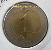 Turecko - 1 lira 2005