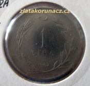 Turecko - 1 lira 1962
