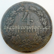 4 krejcar 1860 B