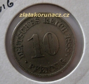 Německo - 10 Reich Pfennig 1888 A