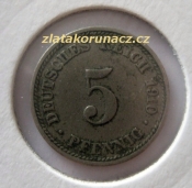 Německo - 5 Reich Pfennig 1910 D