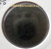 Francie - 5 centimes 1855 K
