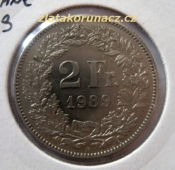 Švýcarsko - 2 frank 1989 B