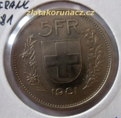 Švýcarsko - 5 frank 1981