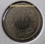 Švýcarsko - 1/2 frank 1998 B