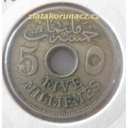 Egypt-okupace - 5 milliemes 1917 H