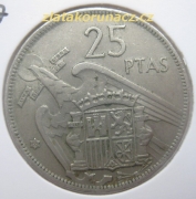 Španělsko - 25 pesetas 1957 (68)