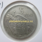 Španělsko - 5 pesetas 1957 (74)
