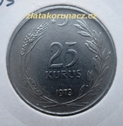 Turecko - 25 kurus 1973