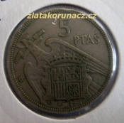 Španělsko - 5 pesetas 1957 (62)