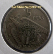 Španělsko - 5 pesetas 1957 (68)