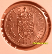 Anglie - 1 shilling 1961  anglická ražba