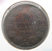 Finsko - 10 penniä 1910