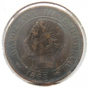 Francie - 5 centimes 1853 A