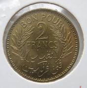 Tunis - 2 francs 1945