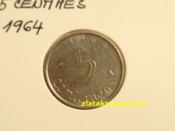 Francie - 5 centimes 1964