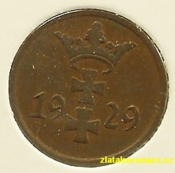 Polsko - Gdaňsk - 1 pfennig 1929