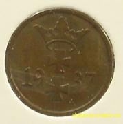 Polsko - Gdaňsk - 1 pfennig 1937
