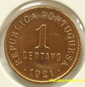 Portugalsko - 1 centavo 1921