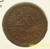 Portugalsko - 20 centavos 1925