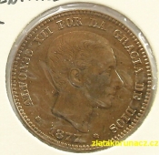 Španělsko - 10 centimos 1877 OM