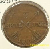 Švédsko - 1/2 skilling 1802