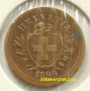 Švýcarsko - 1 rappen 1899 B