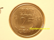 Holandsko - 25 cent 1955