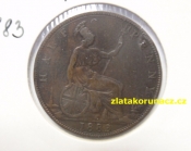 Anglie - 1/2 penny 1883