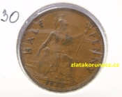 Anglie - 1/2 penny 1930