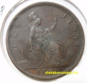 Anglie - 1 penny 1868