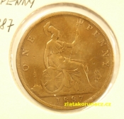 Anglie - 1 penny 1887