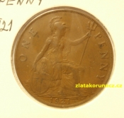 Anglie - 1 penny 1921