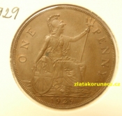 Anglie - 1 penny 1929