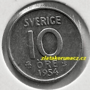 Švédsko - 10 óre 1954 TS