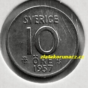 Švédsko - 10 óre 1957 TS