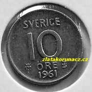Švédsko - 10 óre 1961 TS